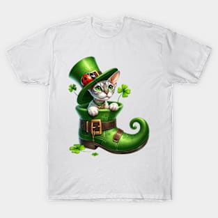 Devon Rex Cat Shoes For Patricks Day T-Shirt